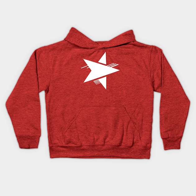 Push Star Logo Single Color White Kids Hoodie by The Push Shoppe